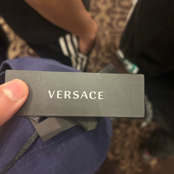 Versace Navy and Gold Embroidered Hat - Picture 7 of 8